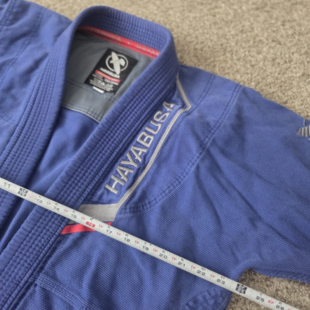 Hayabusa Jiu Jitsu Gi Jacket Kimono Top Adult A3 Blue‎ 350GSM Pearl Weave Cotton - Picture 11 of 13